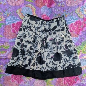 Floral Black and Gray Women's Skirt